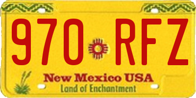 NM license plate 970RFZ