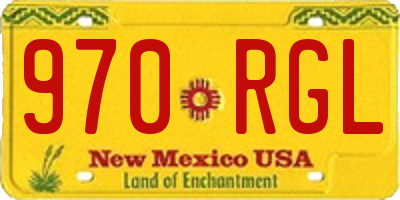 NM license plate 970RGL