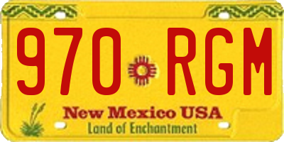 NM license plate 970RGM
