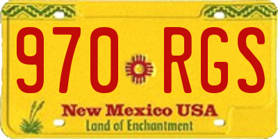 NM license plate 970RGS
