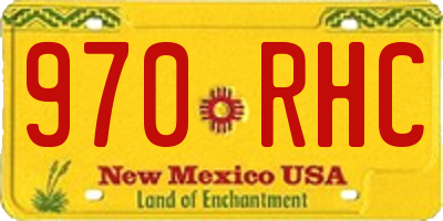 NM license plate 970RHC