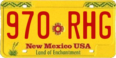 NM license plate 970RHG