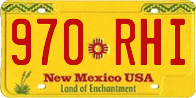 NM license plate 970RHI