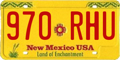 NM license plate 970RHU
