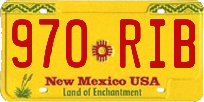 NM license plate 970RIB