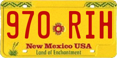 NM license plate 970RIH