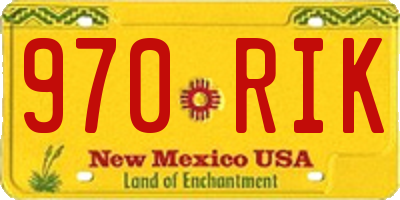 NM license plate 970RIK