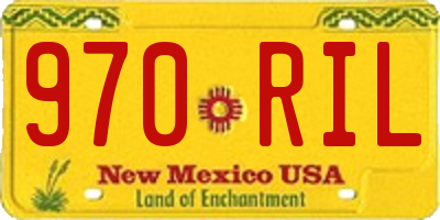 NM license plate 970RIL