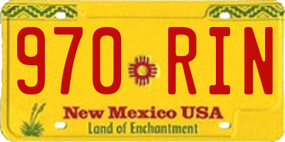 NM license plate 970RIN