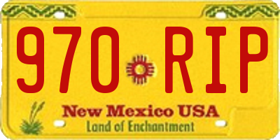 NM license plate 970RIP