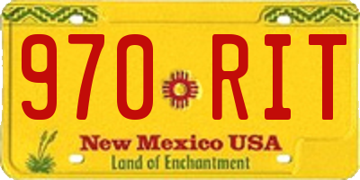 NM license plate 970RIT