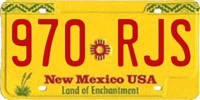 NM license plate 970RJS