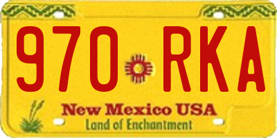 NM license plate 970RKA