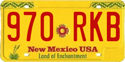 NM license plate 970RKB