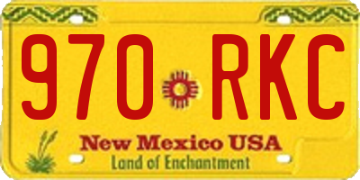 NM license plate 970RKC