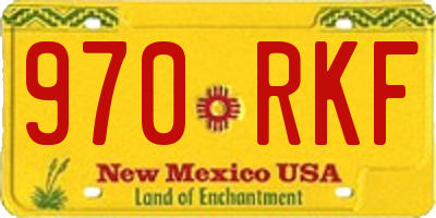 NM license plate 970RKF