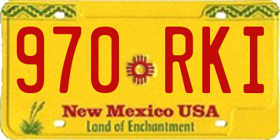 NM license plate 970RKI