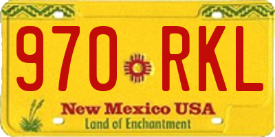 NM license plate 970RKL