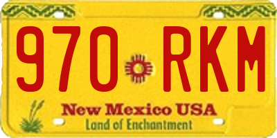 NM license plate 970RKM
