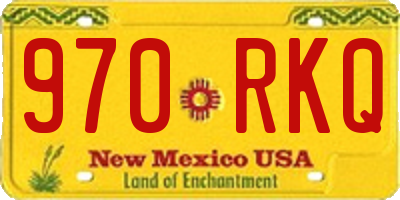 NM license plate 970RKQ