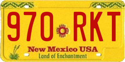 NM license plate 970RKT