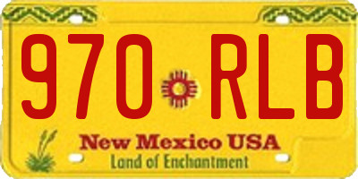 NM license plate 970RLB