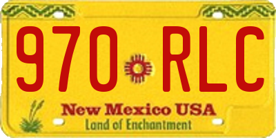 NM license plate 970RLC