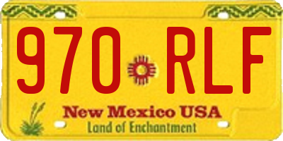 NM license plate 970RLF
