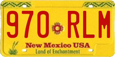 NM license plate 970RLM