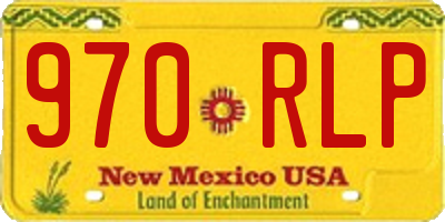 NM license plate 970RLP