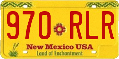 NM license plate 970RLR