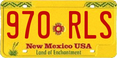NM license plate 970RLS