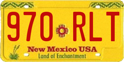 NM license plate 970RLT