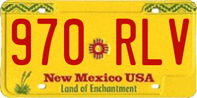 NM license plate 970RLV