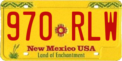NM license plate 970RLW