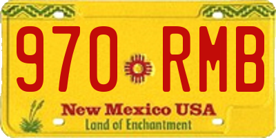 NM license plate 970RMB