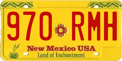 NM license plate 970RMH