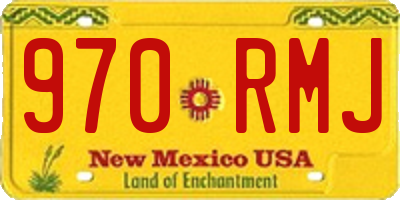 NM license plate 970RMJ