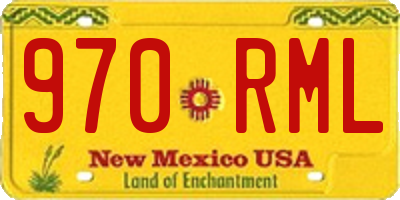 NM license plate 970RML