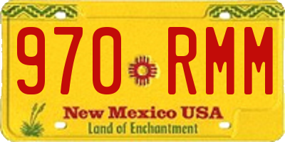 NM license plate 970RMM