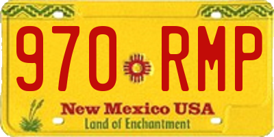 NM license plate 970RMP
