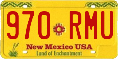 NM license plate 970RMU