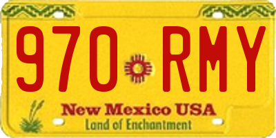 NM license plate 970RMY