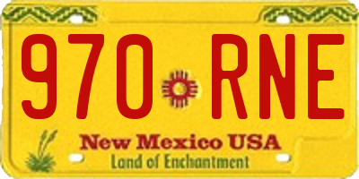 NM license plate 970RNE