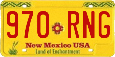 NM license plate 970RNG