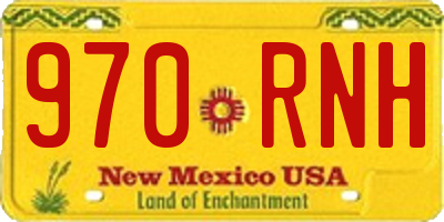 NM license plate 970RNH