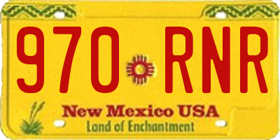 NM license plate 970RNR