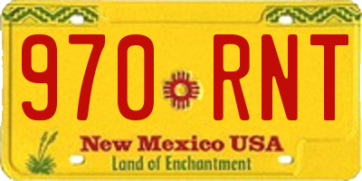 NM license plate 970RNT