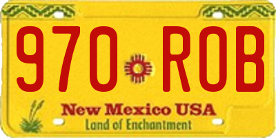 NM license plate 970ROB