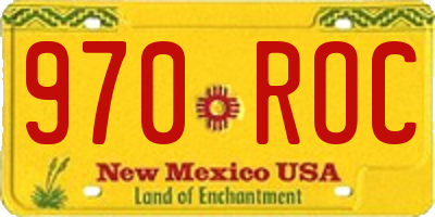 NM license plate 970ROC